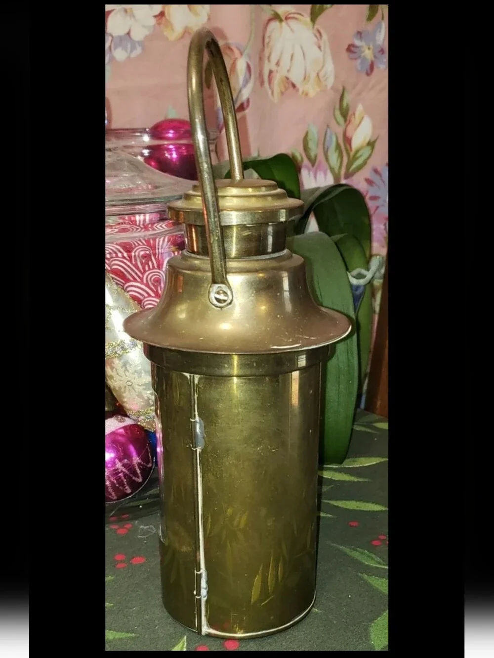 Vintage Brass Oil Lamp Binnacle 